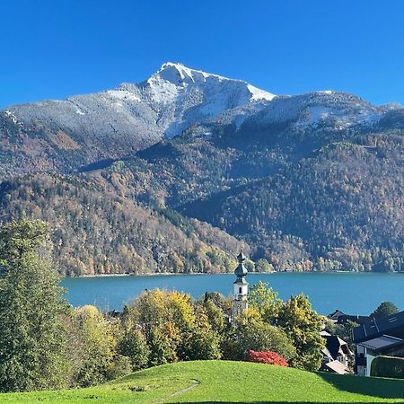 Ferienwohnung Schossleitner - Der Wohlfuehl-Ansitz Am Wolfgangsee Mit Weitblick Sankt Gilgen Bagian luar foto
